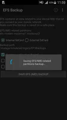 EFS Backup android App screenshot 2